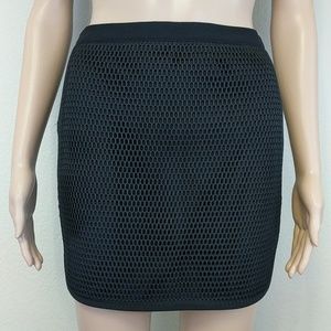 [Lush] NWT Mesh Overlay Black Mini Skirt Small
